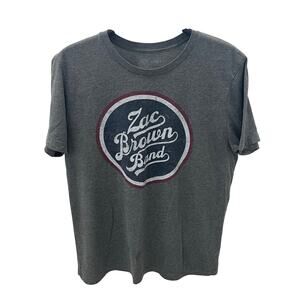 Zac Brown Band 2019 The Owl Tour Concert T-Shirt Gray Bomber Logo Men's Large